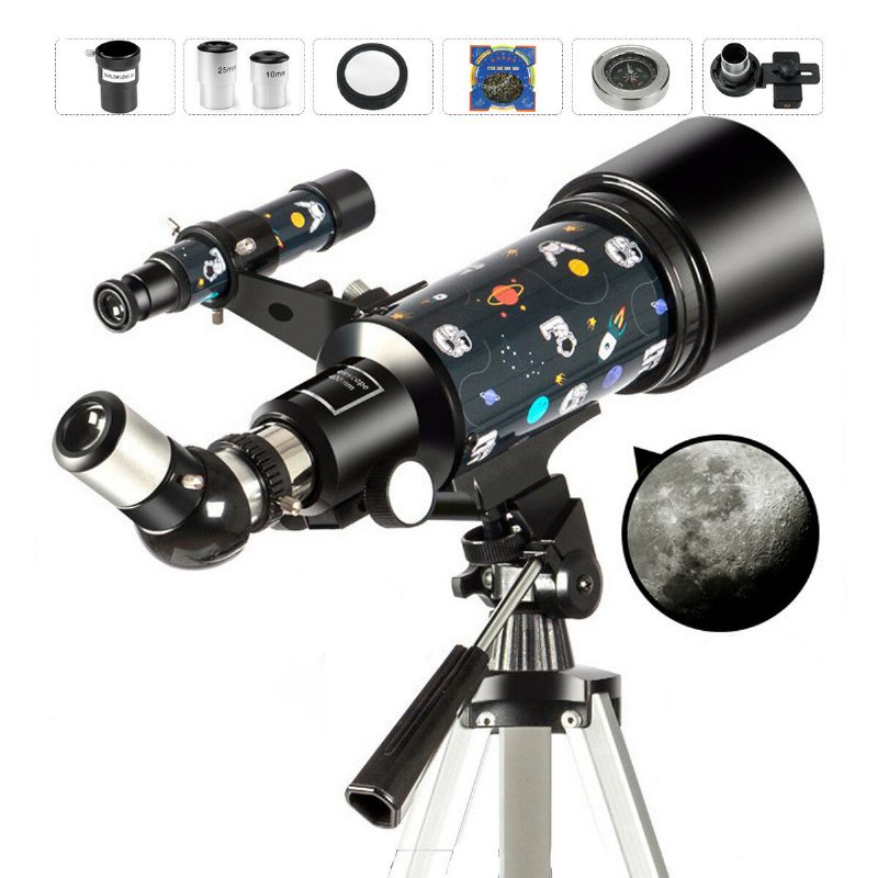 120-násobný Astronomický Ďalekohľad 70 mm Hd Vysokovýkonný Prenosný Statív Nočné Videnie Hlboký Vesmír Star View Mesiac
