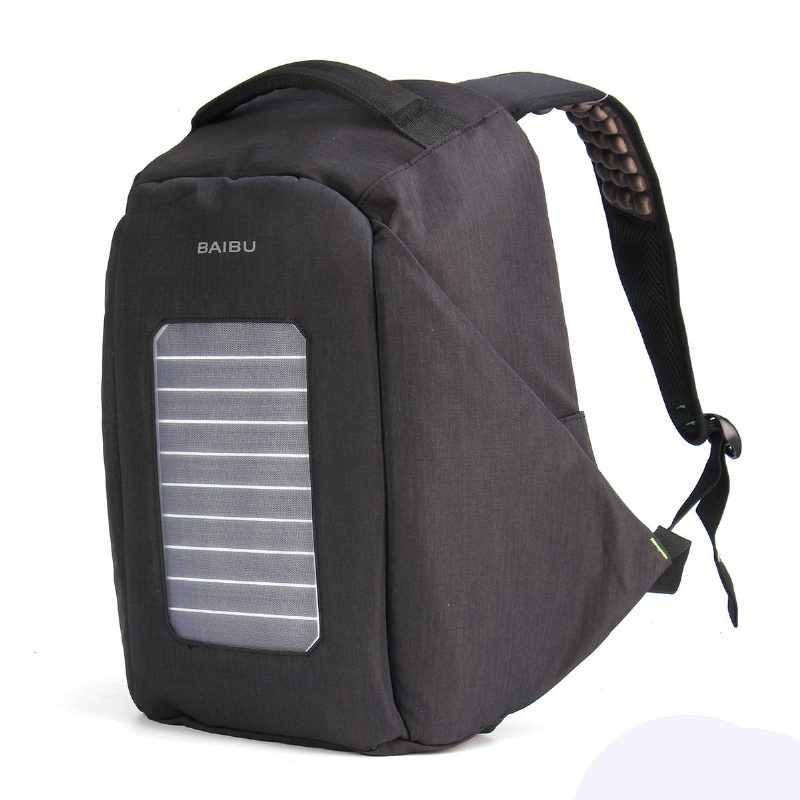 16-palcový Vodotesný Batoh So Solárnym Panelom Na Laptop Usb Nabíjačka Vonkajšie Cestovné Kempingové Tašky