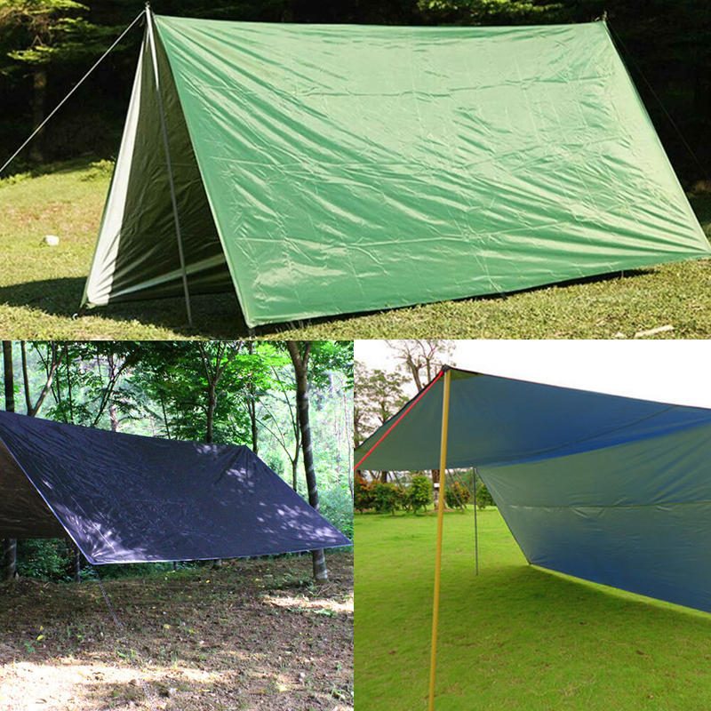 160x200cm/300x300cm 210t Prenosná Ľahká Vonkajšia Markíza Camping Stan Tarp Shelter Hojdacia Sieť Kryt Vodotesný Slnečník S Taškou