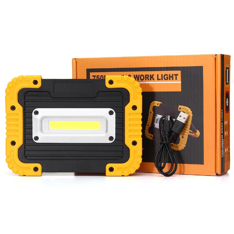 20 Led 10w 750lm Cob Led Pracovné Svetlo Usb Nabíjateľná Rukoväť Baterka Vonkajšia Kempingová Lampa