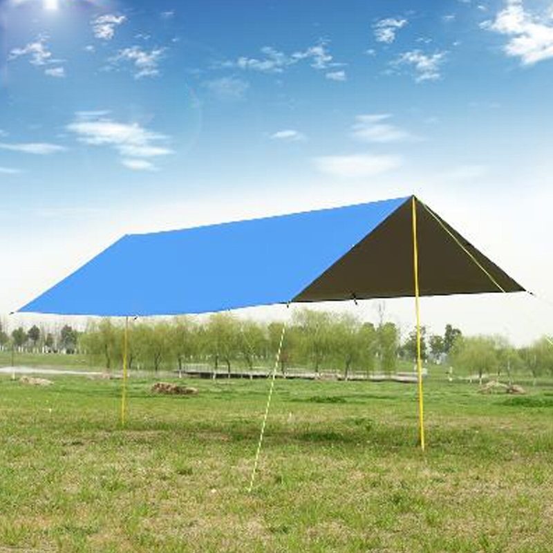 300 X 300 cm Vonkajší Kempingový Stan Slnečná Clona Dážď Slnko Uv Pláž Baldachýn Markíza Prístrešok Pikniková Podložka Slnečník