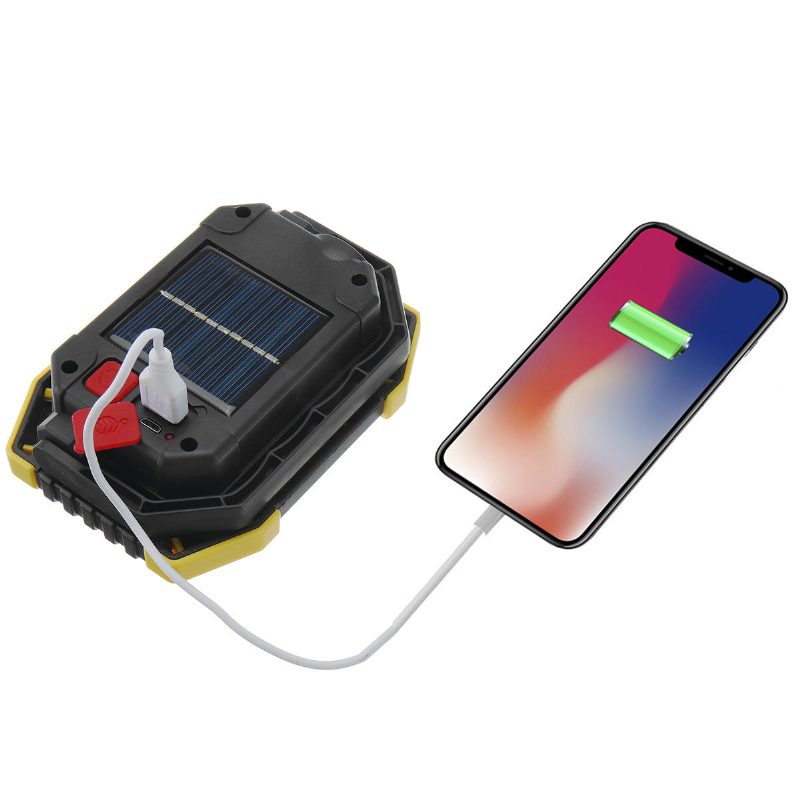 30w Cob Led Usb Solárne Pracovné Svetlo Bodové Vodotesné Záplavové Svietidlo S 3 Režimami Vonkajšia Núdzová Lampa Pre Kempingový Stan