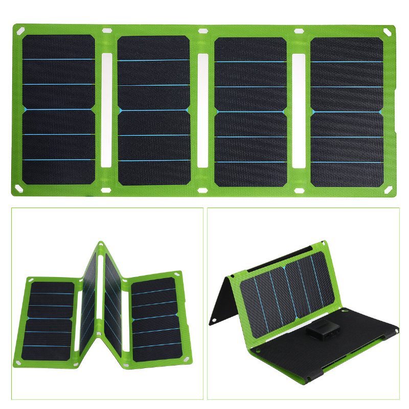 38w/50w 5v/12v Skladacia Nabíjačka Solárnych Panelov Etfe Kabelka Solárna Power Banka Núdzový Zdroj Energie Pre Outdoorové Kempovanie Turistika Batohy