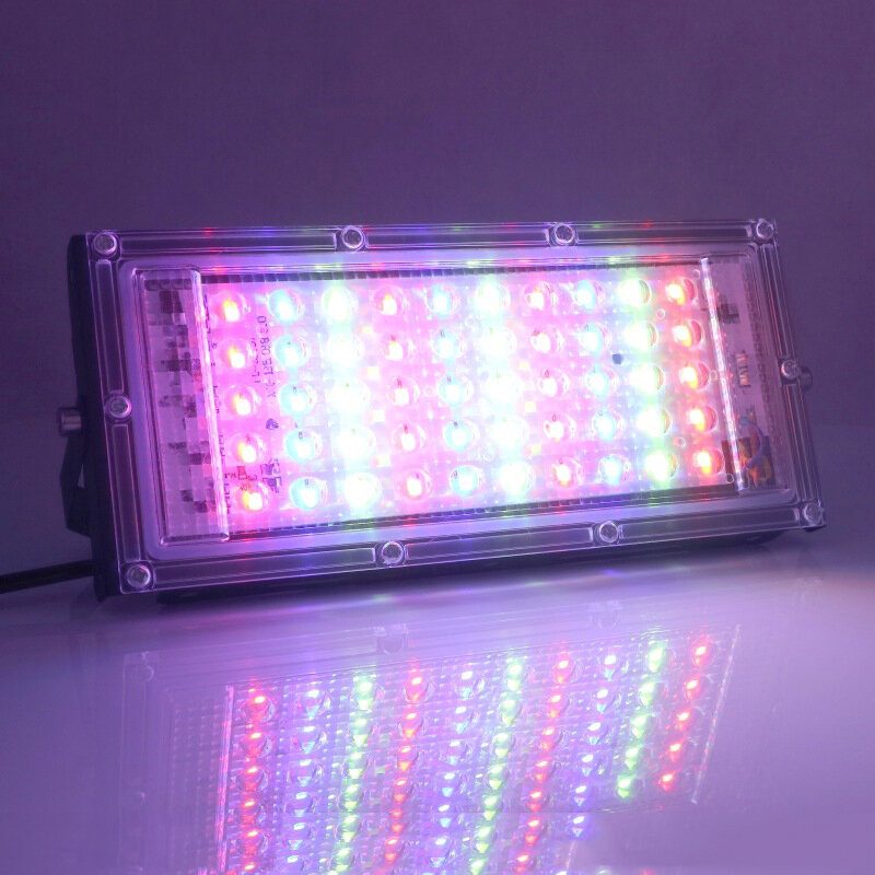 50w Rgb Led Reflektor Ac 220v 230v 240v Vonkajšie Svetlomet Bodové Svetlo Ip65 Vodotesné Led Pouličné Svietidlo Osvetlenie Krajiny