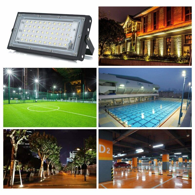 50w Rgb Led Reflektor Ac 220v 230v 240v Vonkajšie Svetlomet Bodové Svetlo Ip65 Vodotesné Led Pouličné Svietidlo Osvetlenie Krajiny
