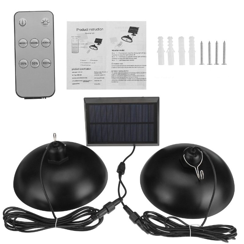 80w 900lm Solárna Lampa S Diaľkovým Ovládaním S Indukčným Závesným Svetlom Vodotesné Super Jasné Vonkajšie Záhradné Kempingy