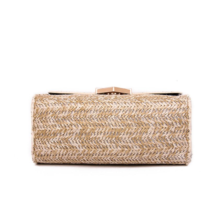 Dámska Letná Plážová Slamená Taška Bohemian Crossbody Messenger Na Rameno