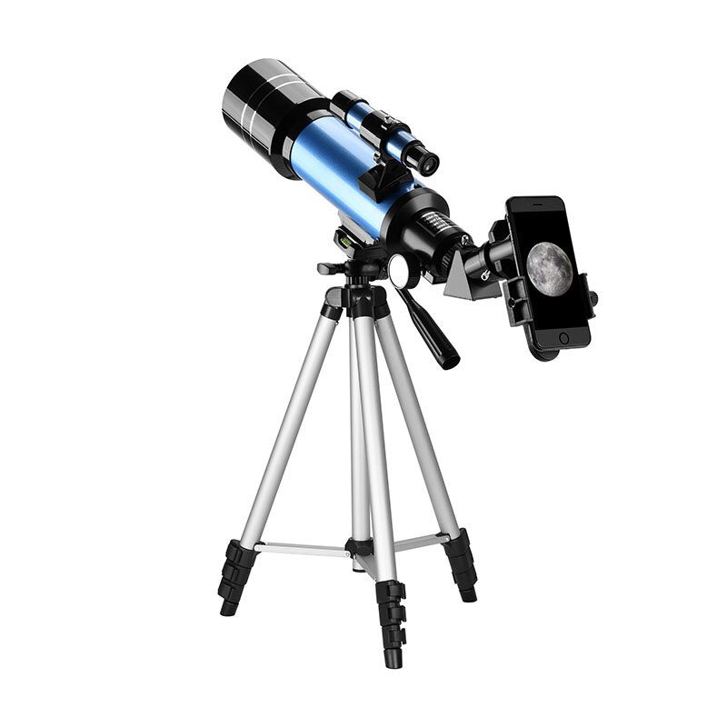 Eu Direct Aomekie 40070 66x Hd Astronomický Teleskop 70 mm Refraktorový Vzpriamený Okulár 3x Barlow Lens Finder S Adaptérom Pre Telefón Na Statív