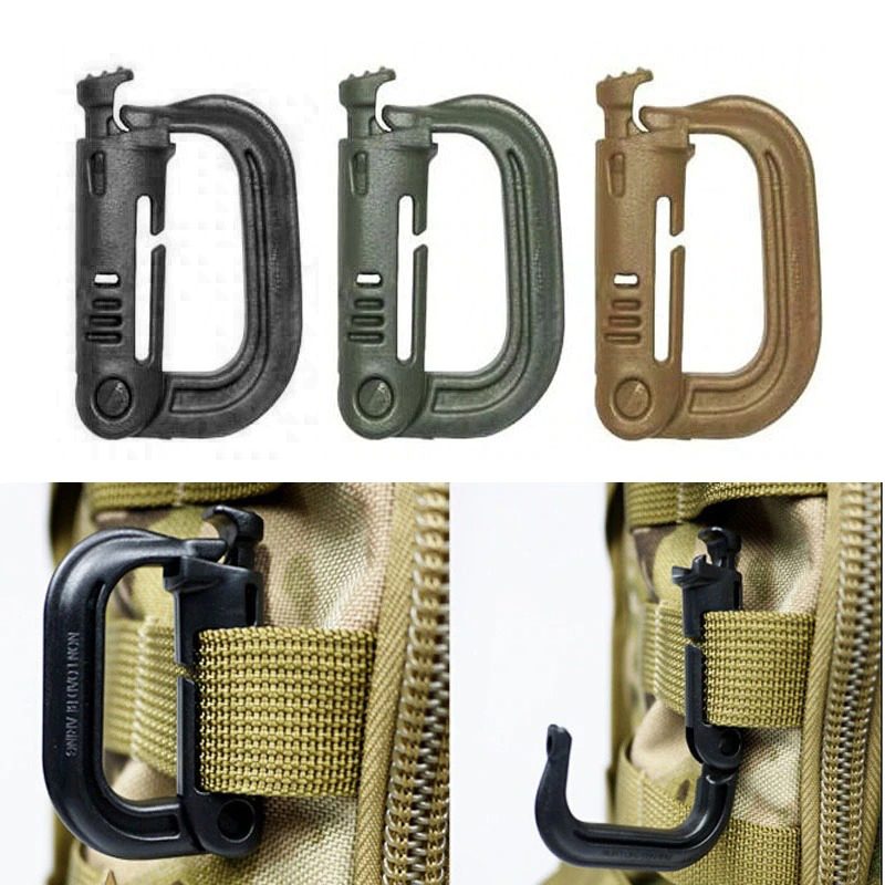 Grimlock Carabiners Taktický D-krúžok Pre Molle Gear Silný A Ľahký