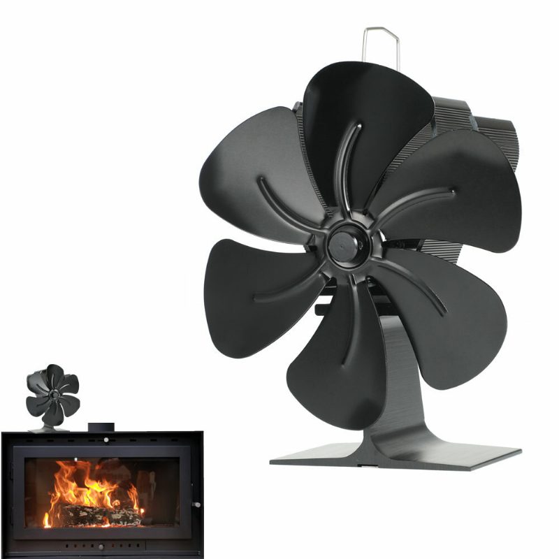 Krbový Ventilátor So 6 Lopatkami S Horákom Na Drevo Mini Do Kachlí Poháňaný Teplom Tichý Domov Efektívna Distribúcia Tepla