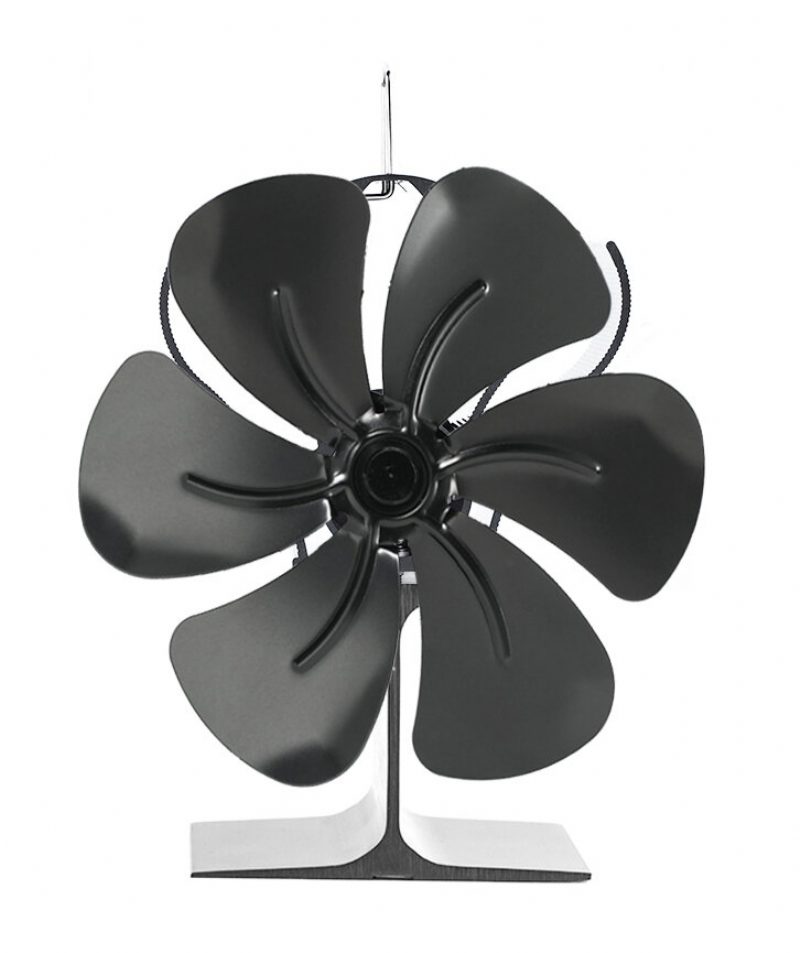 Krbový Ventilátor So 6 Lopatkami S Horákom Na Drevo Mini Do Kachlí Poháňaný Teplom Tichý Domov Efektívna Distribúcia Tepla