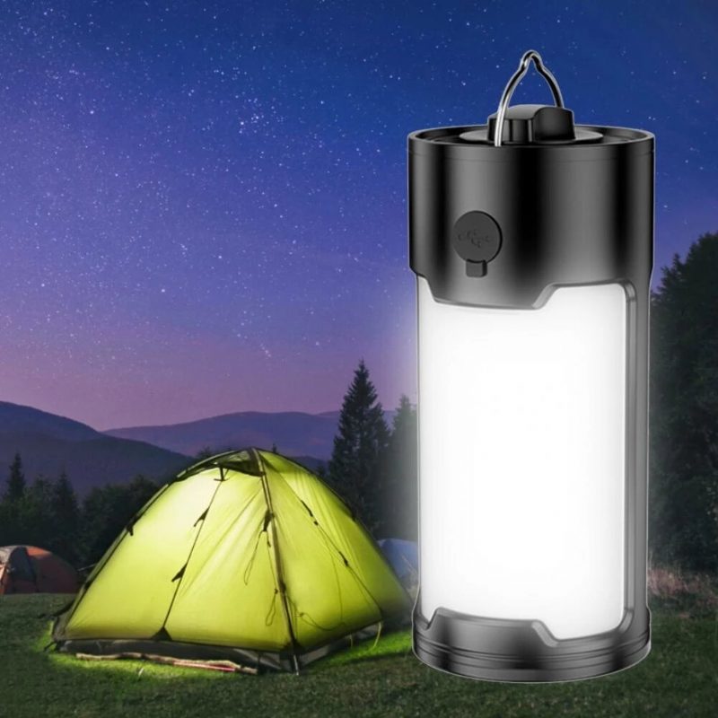 Led Kempingová Lampa Nabíjateľná Vstavaná 18650 Batéria Prenosná Stanová Vonkajšie Vodotesné Kempingové Núdzové Svetlo
