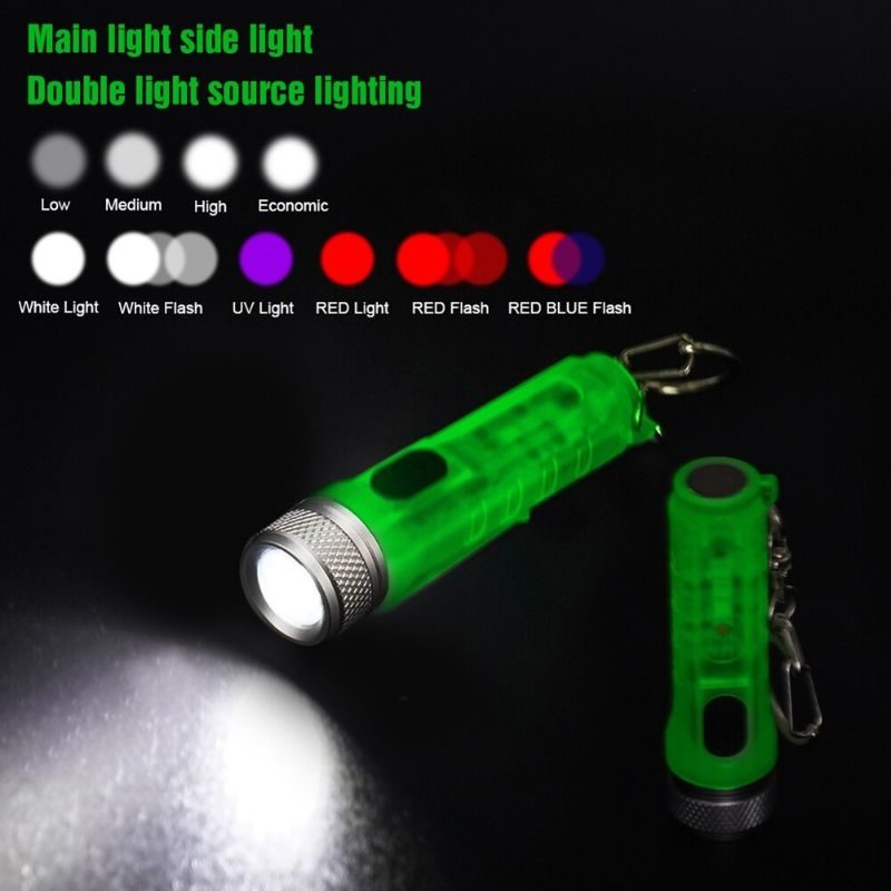 Mini Baterka Led Vrecková Kľúčenka Usb Nabíjateľná Lampa Do Exteriéru
