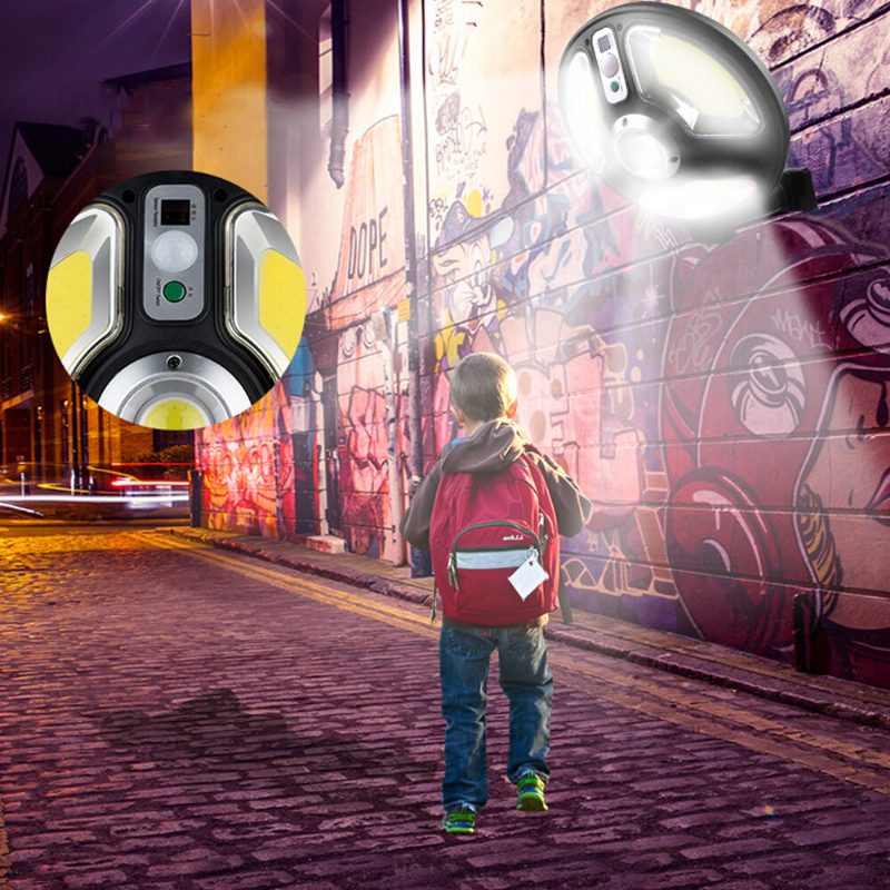 Solárne Kempingové Svetlo 3 Režimy Senzorové Záhradné Nástenné Svietidlo Vonkajšie Cob Led Vodotesné Inteligentné Diaľkové Ovládanie