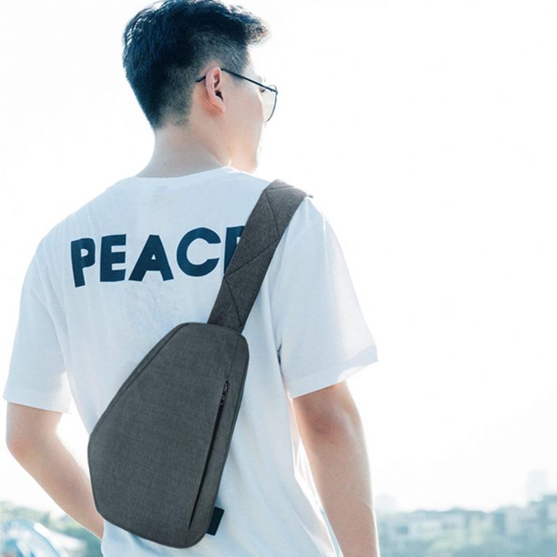 Uniex Men Hidden Crossbody Ramen Geometry Bag Anti Theft Sport Hrudník Multifunkčný Batoh