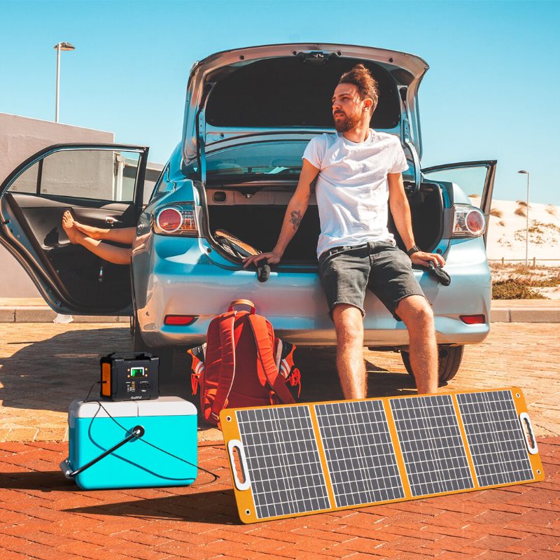 Us Direct 18v 100w Skladací Solárny Panel Núdzová Solárna Nabíjačka S Pd Type-c Qc3.0 Pre Telefóny Tablety Camping Van Rv Trip Výpadok Napájania