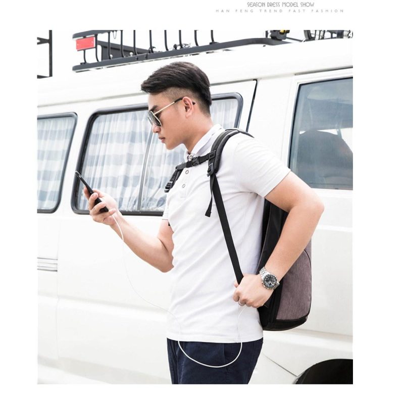 Usb Charge Batoh Proti Krádeži Laptop Pánske Batohy Outdoor Travel Business Bag Školské Tašky