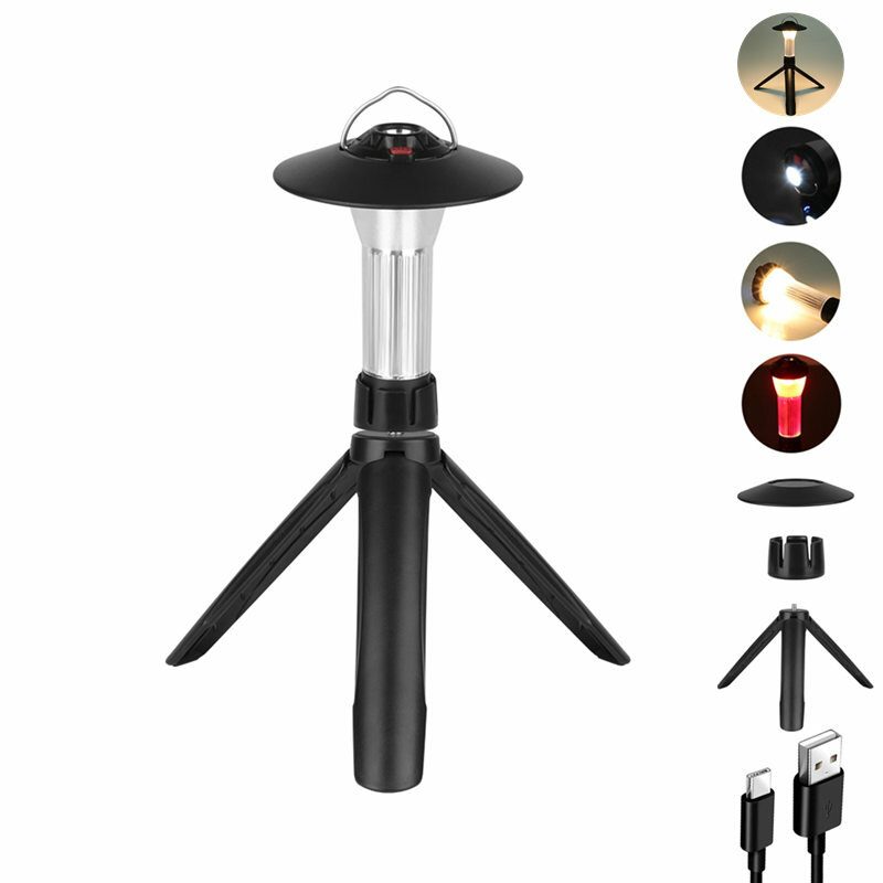 Vonkajšie Magnetické Kempingové Svetlo Nabíjateľná Stanová Lampa Prenosné Núdzové Závesné Na Stanové Led Baterky Táborové Potreby