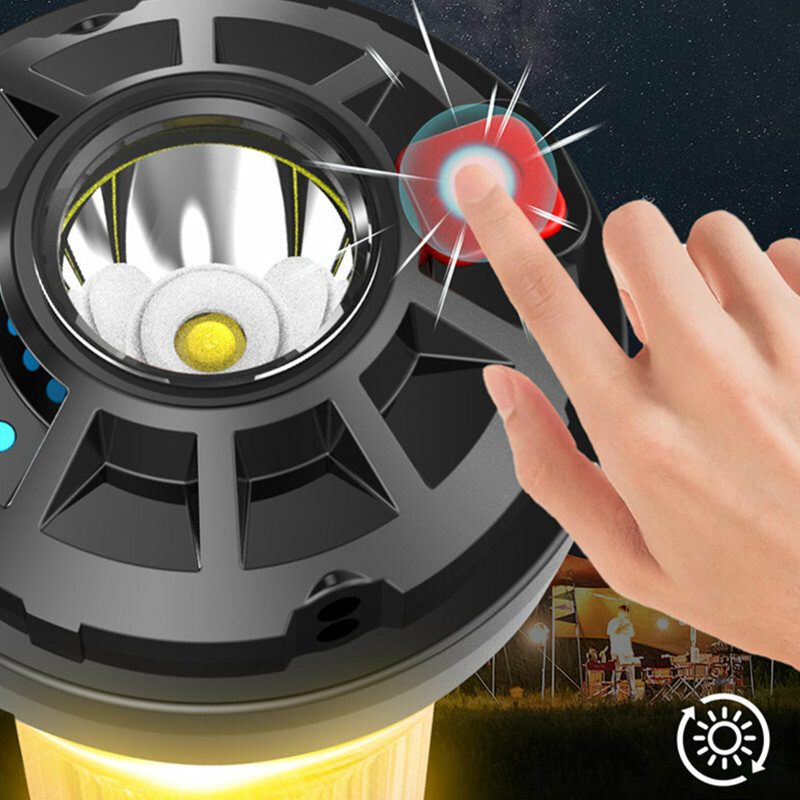 Vonkajšie Magnetické Kempingové Svetlo Nabíjateľná Stanová Lampa Prenosné Núdzové Závesné Na Stanové Led Baterky Táborové Potreby