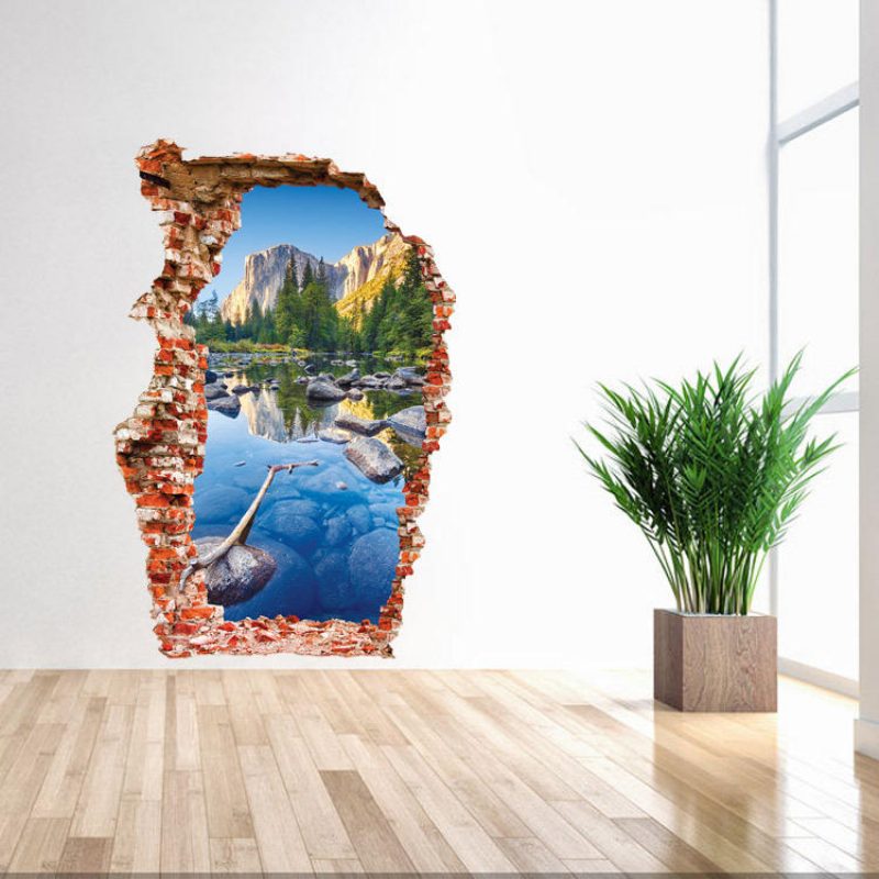 Miico 3d Creative Pvc Nástenné Nálepky Home Decor Maľby Umenie Odnímateľné Outdoor Landscape Stickers