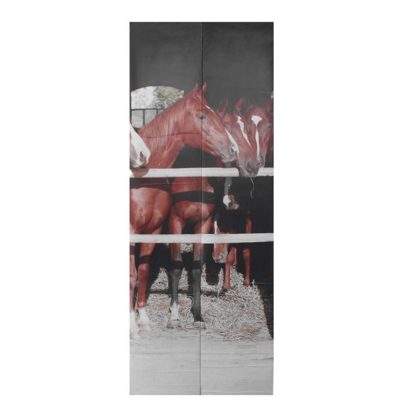 Samolepiace Nálepky Na Stenu 3d Creative Horse Door Home Art Decor