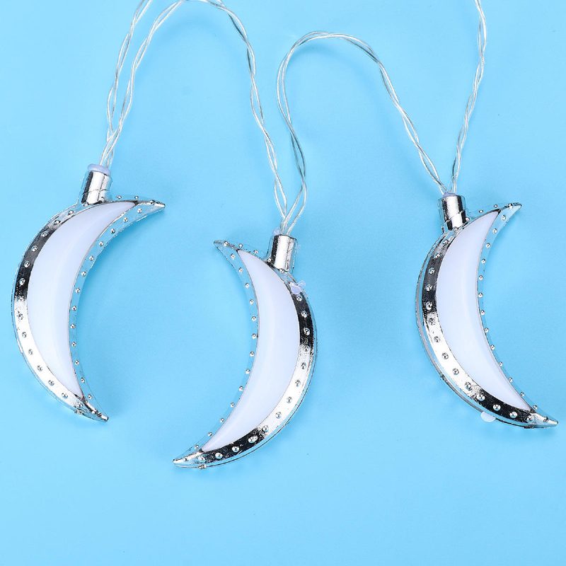 10ks Led Deluxe Ramadánových Nočných Svetiel Eid String Light Moon Dekorácie