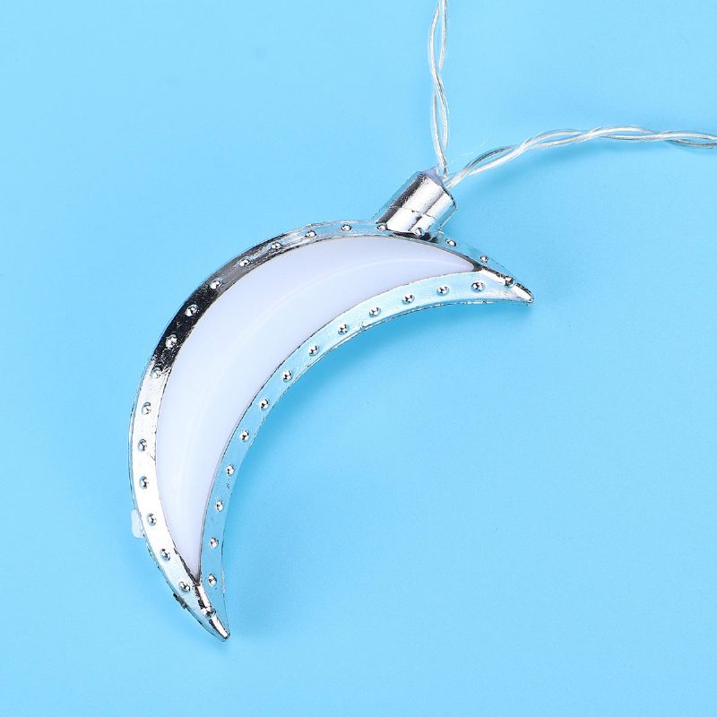 10ks Led Deluxe Ramadánových Nočných Svetiel Eid String Light Moon Dekorácie