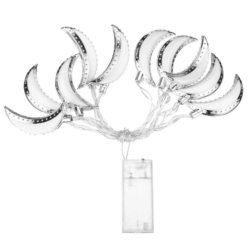 10ks Led Deluxe Ramadánových Nočných Svetiel Eid String Light Moon Dekorácie