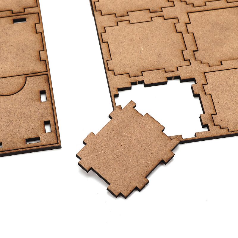 Ramadán Adventný Kalendár Diy Domáca Zásuvka 30 Mriežok Mdf Stojan Rack Dekorácie