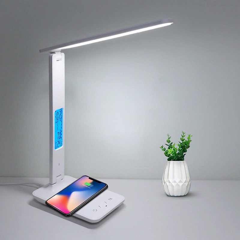 Stolná Led Lampa S 10w Qi Rýchlou Bezdrôtovou Nabíjačkou