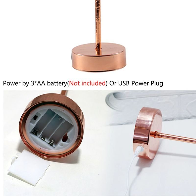 Stolová Lampa S Perím Usb/aa Napájanie Z Batérie