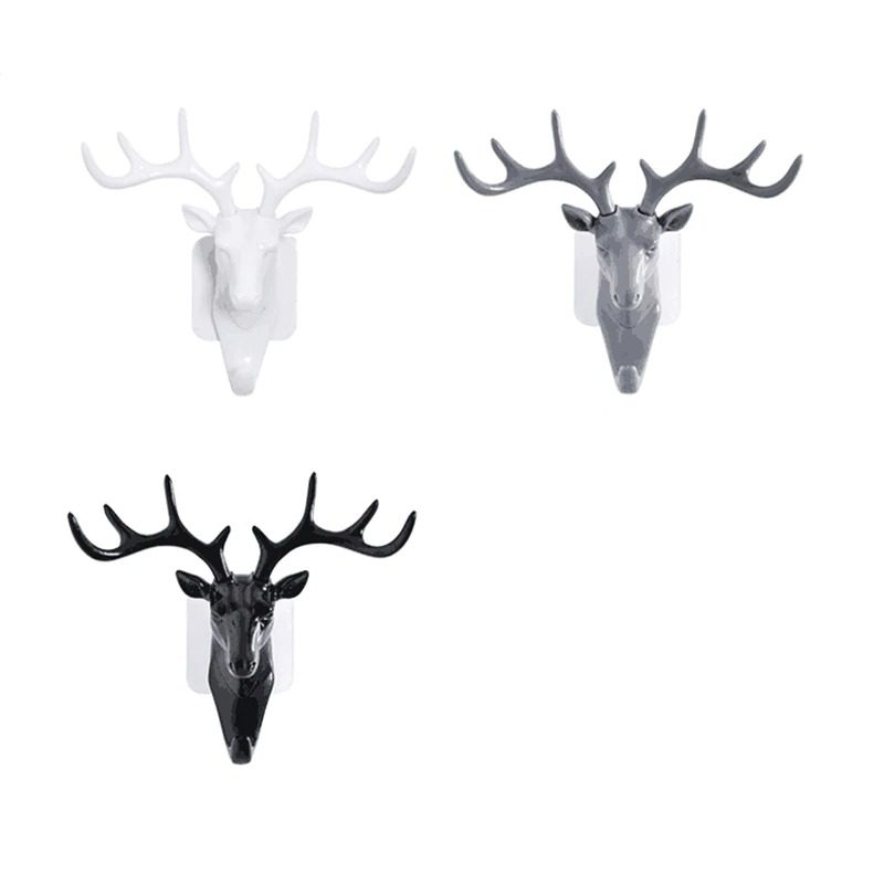 Závesný Háčik Vintage Deer Head Keys Dáždnik Bunda Šatka Vešiak
