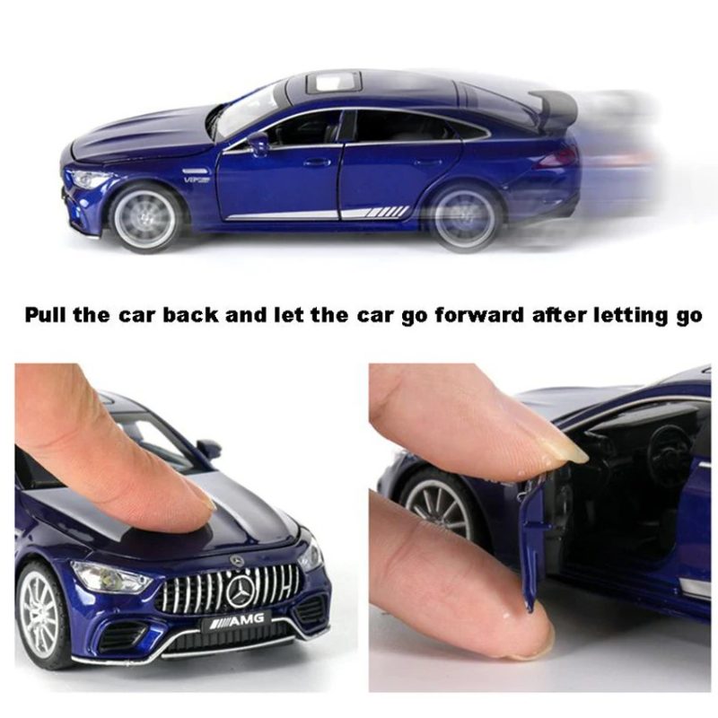 Zliatinové Športové Auto Mercedes Amg Gt63s Zvukové Svetlá Otvorených Dverí