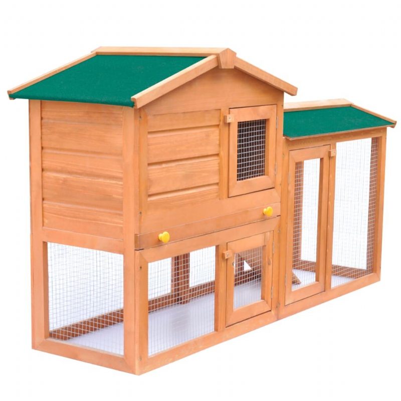 Králikáreň 55.1" X 18.1" X 33.5" Masívne Borovicové Drevo