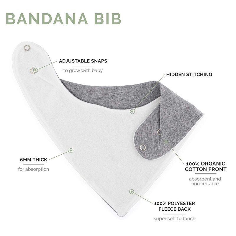 Baby Bandana Bibs 8 Balení Bavlna A Super Soft