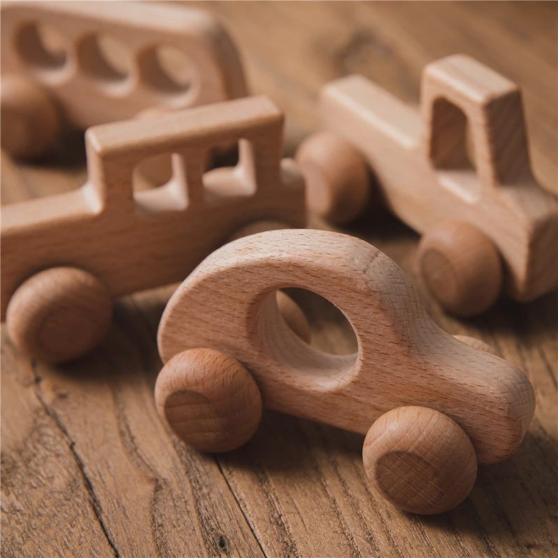 Detská Ručne Vyrábaná Drevená Montessori Vzdelávacia Hračka Do Auta
