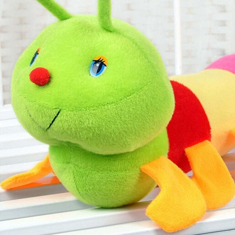 Plyšová Hračka Červ Vypchatá Farebná Bábika Caterpillar