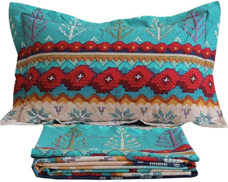 4 Ks Boho Súprava Posteľnej Bielizne S Potlačou Snehových Vločiek