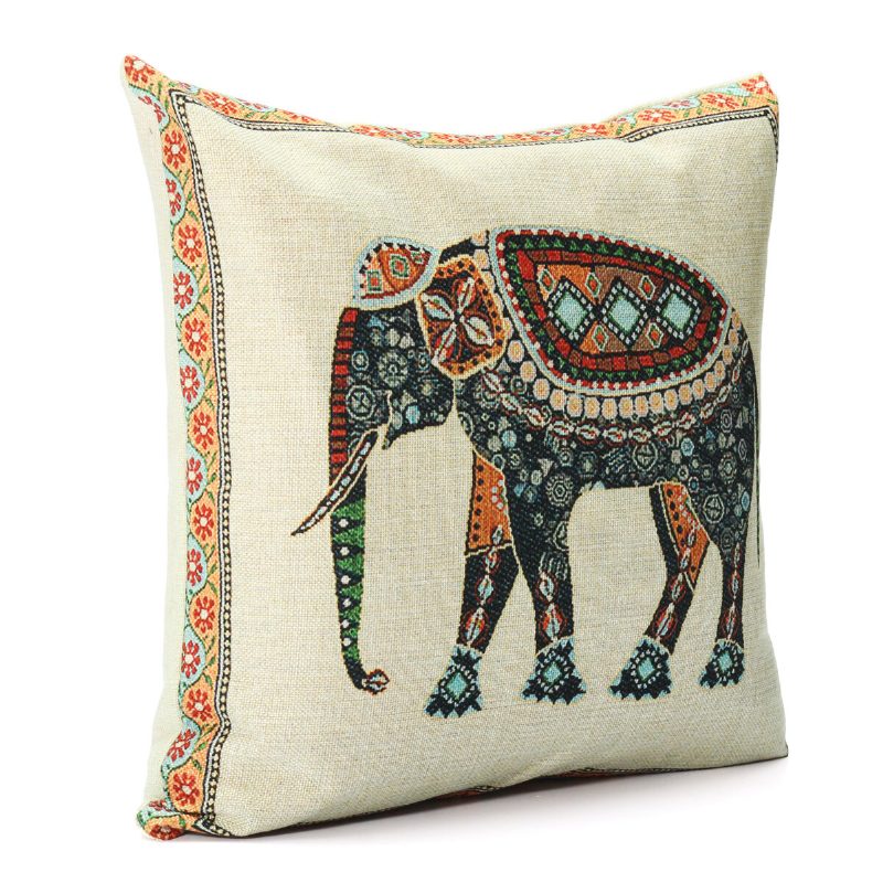 42 X 42 cm National Elephant Odolný Proti Opotrebovaniu Obliečka Na Vankúš Odolná Voči Vlhkosti Priedušná A Protiplesňová