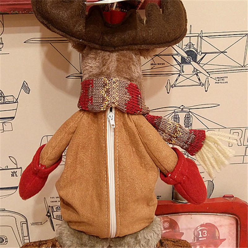 43 cm Kreatívna Darčeková Taška Pre Bábiku New Christmas Elk Štedrovečerná Pokojná S Jablkom A Ovocím Home Decor