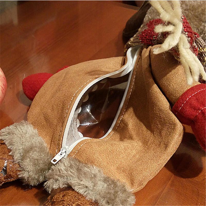 43 cm Kreatívna Darčeková Taška Pre Bábiku New Christmas Elk Štedrovečerná Pokojná S Jablkom A Ovocím Home Decor