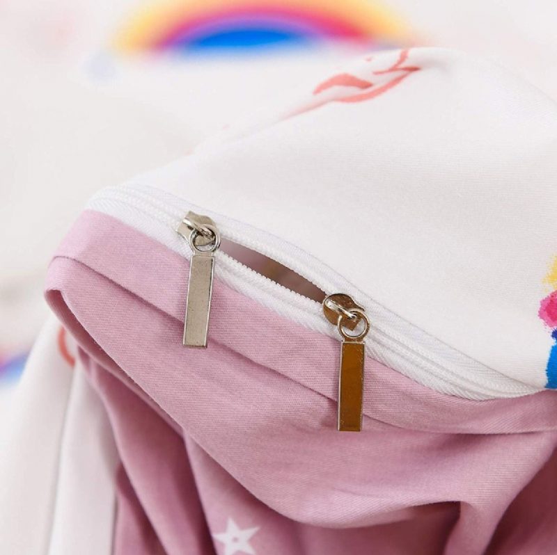Detská Posteľná Bielizeň So Vzorom Rainbow Cloud 3 Ks 100% Bavlna Dievčenské Magical Stars Ružová Súprava Obliečok Na Prikrývku
