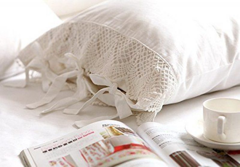 Elegantná A Ošúchaná Krásna Guipurová Snehobiela Čipka Súpravy Prikrývok Na Posteľnú Bielizeň 100 % Bavlna 60 Kusov Látky Exquisite Craft 4 Diely