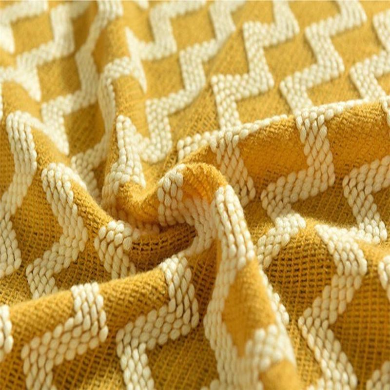 Elegantná Pletená Prikrývka So Strapcami Moderná Geometrická Ľahká Dekoratívna Deka Na Pohovku Kreslo Pohovka Obývacia Izba