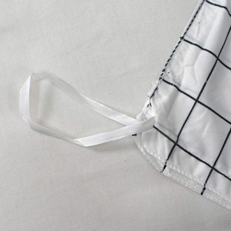 Geometrická Súprava Obliečok Na Prikrývku King Size Biela S Malou Čiernou Mriežkou Moderný Vzor Zapínanie Na Zips S Potlačou 3-dielna Posteľná Bielizeň Z Brúseného Mikrovlákna