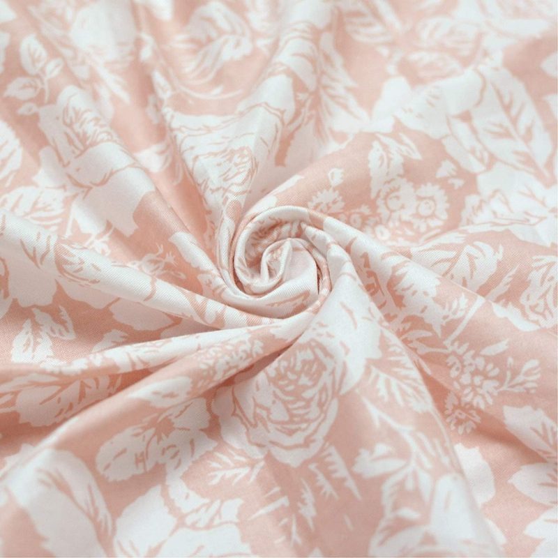 Kvetinová Obliečka Do Postieľky Blush Ružová Vypasovaná Do Elegantná Ruža Detská Posteľná Bielizeň Vintage Sada Obliečok Do Detskej Izby Pre Dievča Námorníctvo 2 Balenie