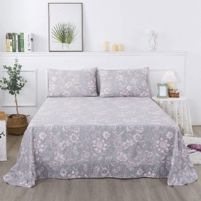 Ošúchané Ružovo-sivé Kvetinové Obliečky Vintage Slnečnicové Elegantné Letné 100% Bavlna 600tc Super Mäkká Súprava Obliečok S Hlbokým Vreckom 4ks