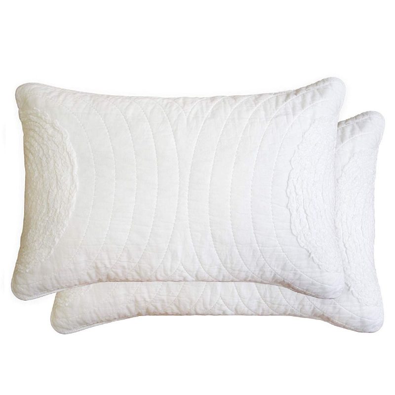 Prešívaný Vankúš Shams Shabby Farmhouse Style Obliečky Na Vankúše Zo 100 % Bavlny Sada 2 Kusov
