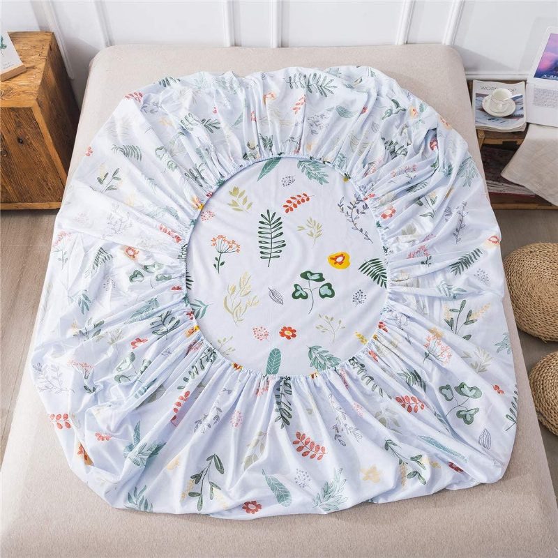 Súprava Obliečok Fadfay Twin Xl Obliečky Vintage Farmhouse Z Francúzskeho Vidieka Shabby White Kvetinová 100% Bavlna Super Mäkká Hypoalergénna Obliečka S Hlbokým Vreckom 4ks Veľ.