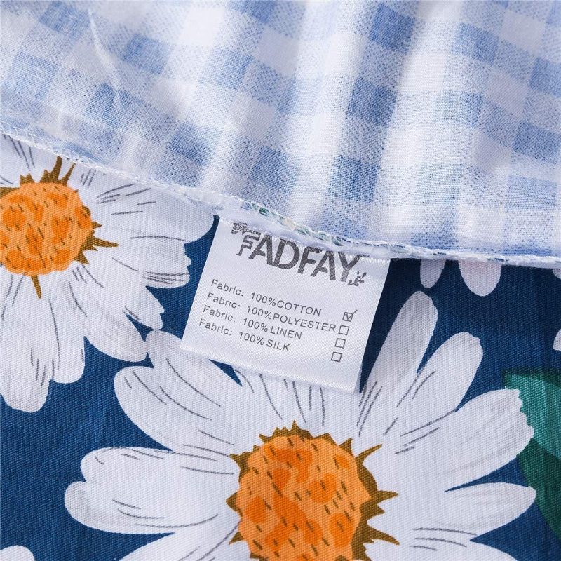 Súprava Obliečok Na Paplón S Potlačou Daisy Flowers 100 % Bavlna Super Mäkká 3 Kusy Dievčenská Letná Kvetinová Posteľná Bielizeň Vintage Farmhouse Obojstranná Prikrývka S Kvetinovou Mriežkou So Zapínaním Na Skrytý Zips